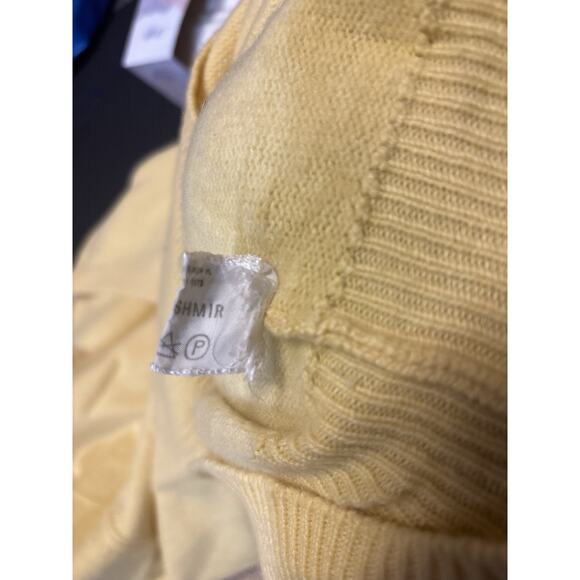 Vintage Brioni Roma 100% Cashmere Soft Yellow V Neck Sweater Men's 56 (US XL) - Picture 6 of 7